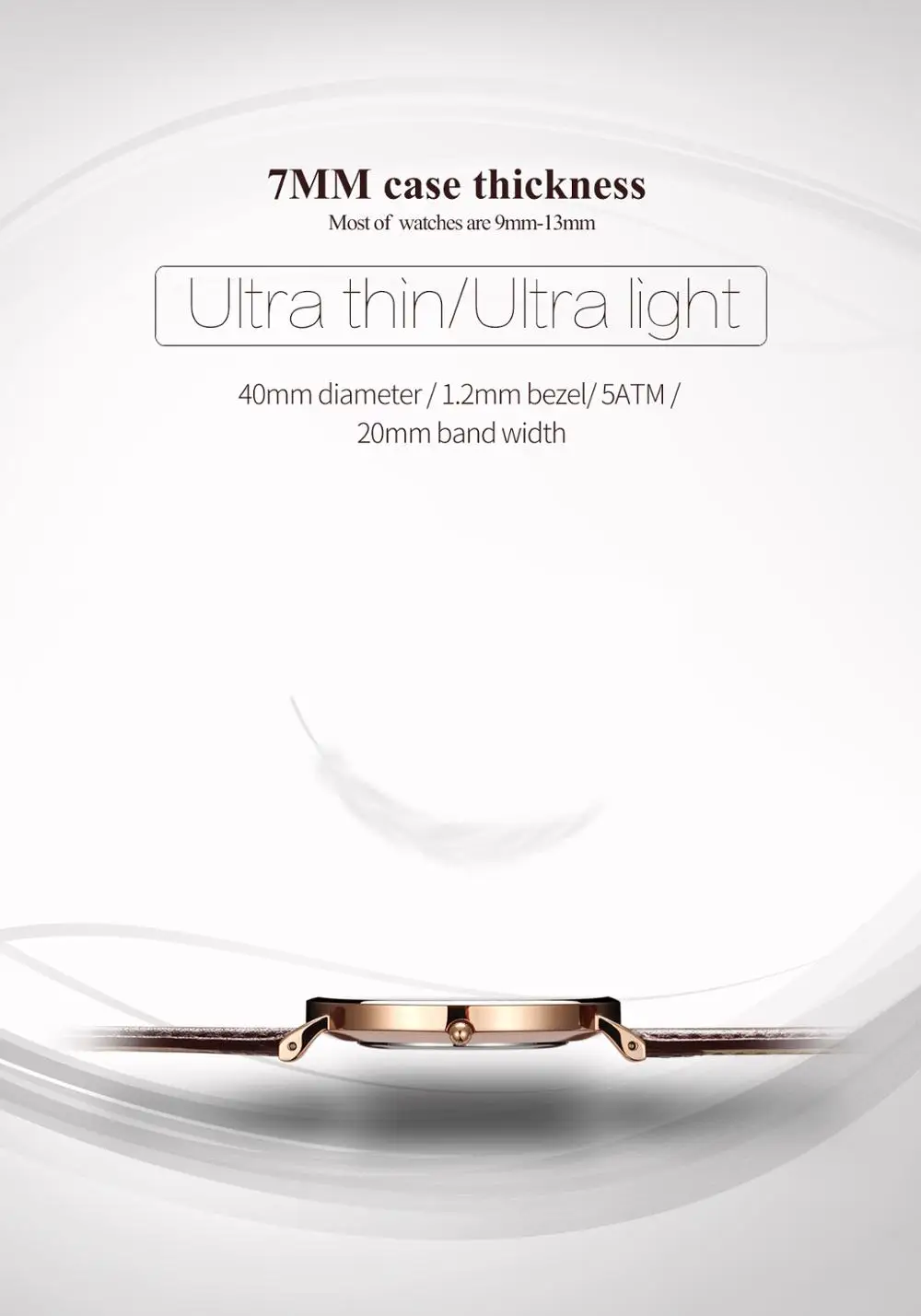 Швейцарские часы BRIGADA для мужчин минималистичные деловые повседневные из