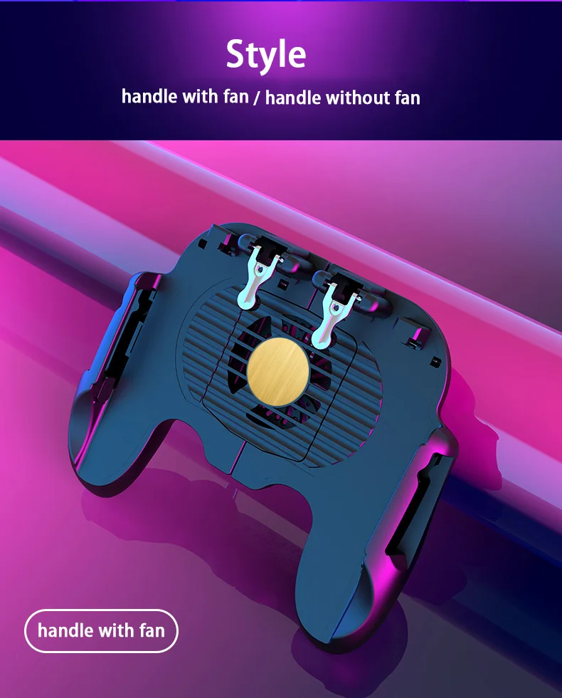 H6 Мобильная игровая ручка интегрированный игровой триггер L1R1Shooter Кнопка огня триггер рассеивания тепла держатель телефона с вентилятором для PUBG
