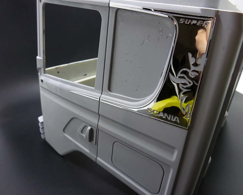 Tamiya scania actros автомобильный корпус боковая пластина металлическая хромирующая