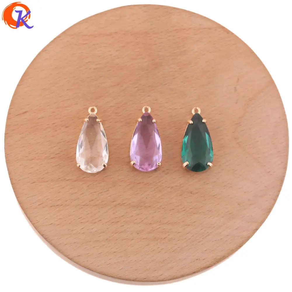 Дизайн с сердечками 30 шт. 11*24 мм ювелирные аксессуары/серьги-гвоздики/Хрустальная