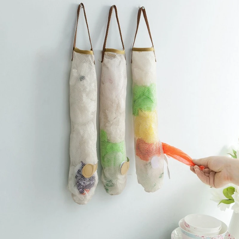 Кухня фрукты овощи хранения Висячие мешок многоразовые продуктовые продукты сумки сетки Экология хозяйственная сумка лук Организации