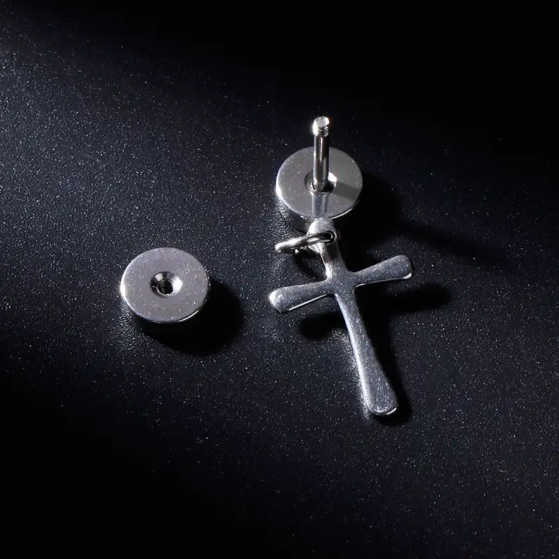 1 шт. шикарные серьги штангой крест кулон стержня уха ювелирные изделия для