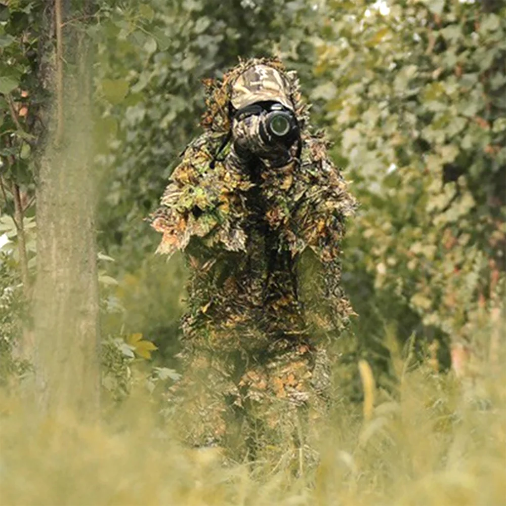 Лесной камуфляж Ghillie костюм камуфляжная одежда охотничий Олень Охотничий 3D лист игра