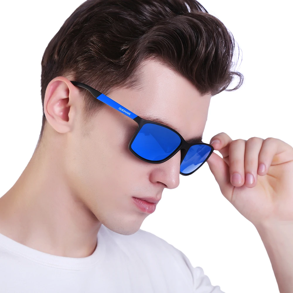 QUESHARK TR90, гибкая оправа, поляризационные очки для рыбалки, Uv400, походные, для кемпинга, катания на лыжах, квадратные очки, спортивные, рыболовные солнцезащитные очки