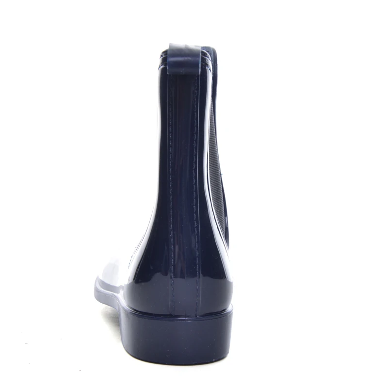 Модные резиновые сапоги с острым носком женские ботильоны без шнуровки обувь на