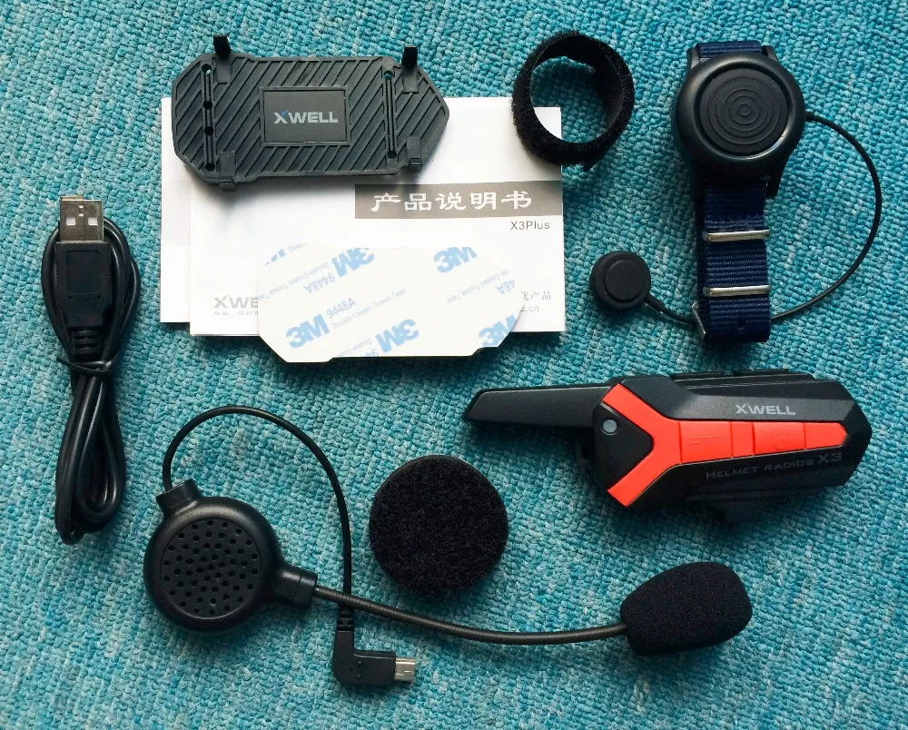 Bluetooth гарнитура X3 Plus мотоциклетная с дистанционным управлением 1 5 3 км| |