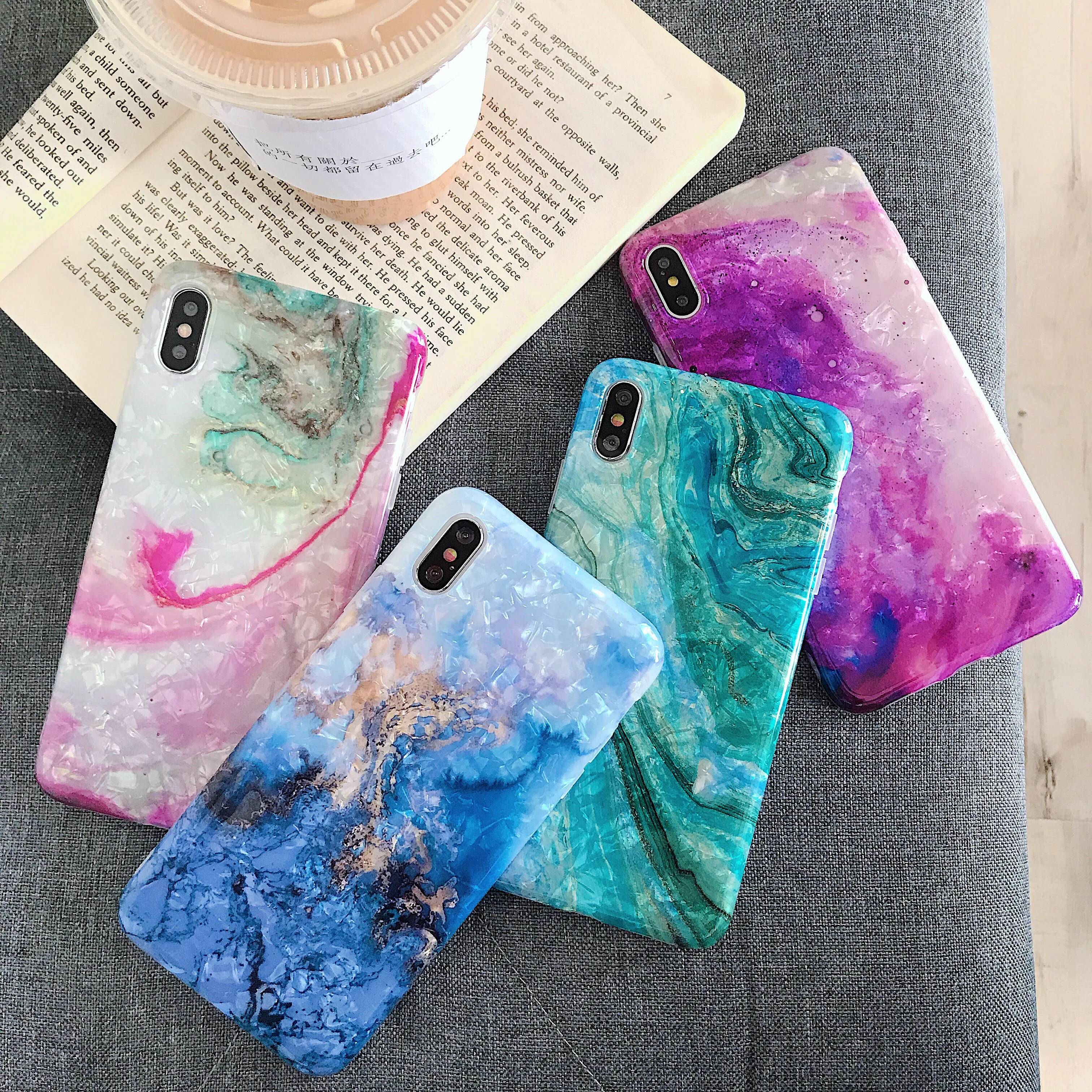 Мраморный чехол для телефона iphone x xs max мягкий силиконовый цветной из ТПУ 6 6s 7 8 plus
