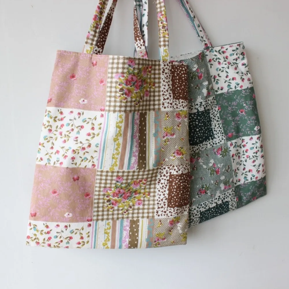 Новый хлопковый льняной мешок для покупок ручной работы сумка тоут с квадратным