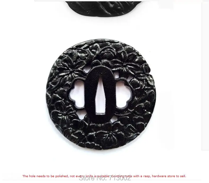 Кованые TSUBA для японская катана Железный Tsuba фитинг самурайский меч круговой
