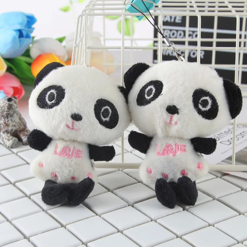 1 шт. Милый Панда плюшевый брелок мягкие животные PP Хлопок Kawaii панда плюшевая сумка с игрушкой телефон украшения для девочек детские подарки