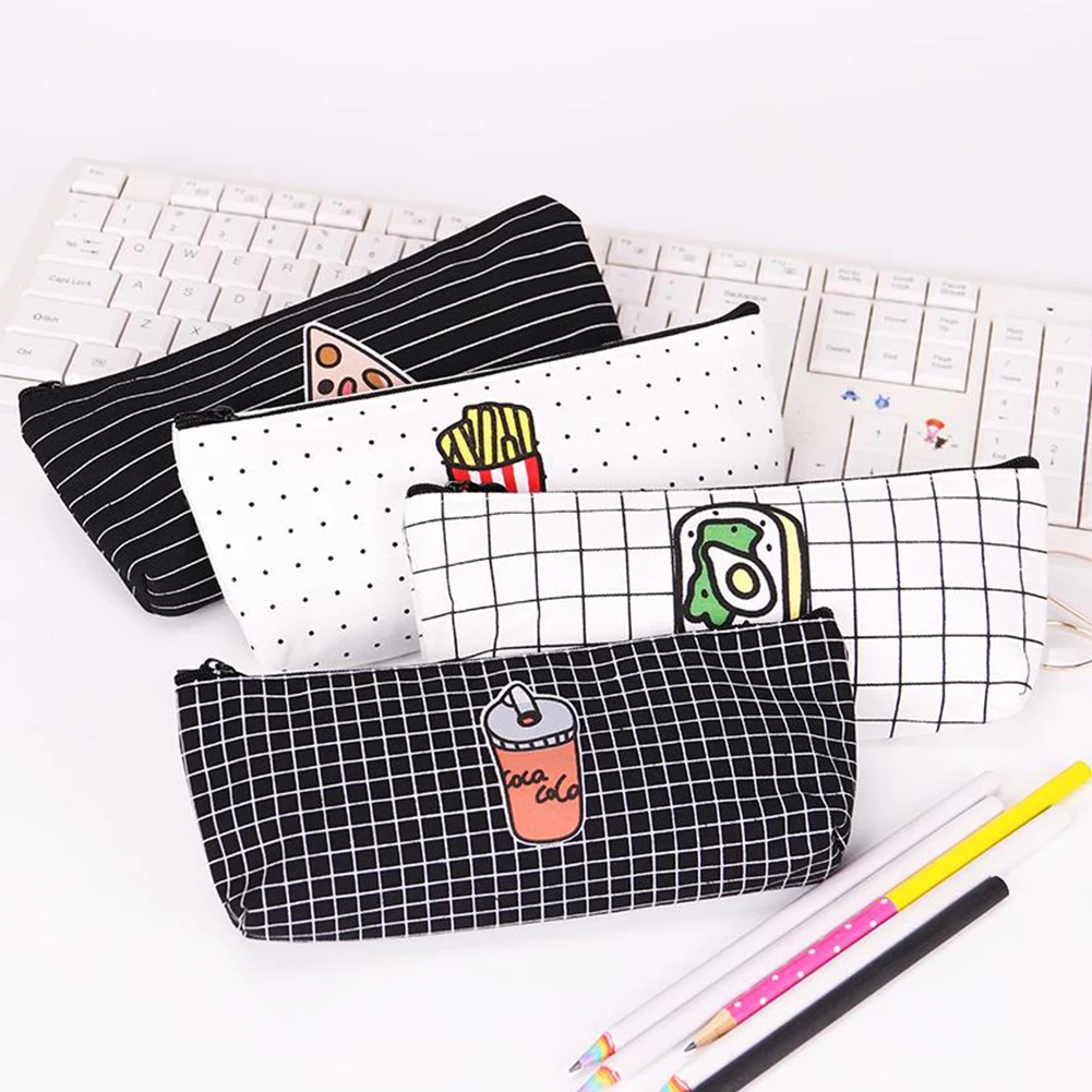 Новый прекрасный мультфильм еды пиццы фри рулон карандашей мешок 20 5*9 5 см|Пеналы|