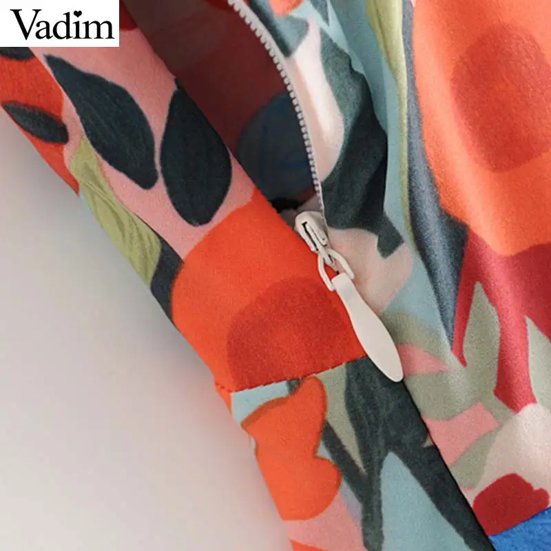 Vadim женское мини-платье с цветочным принтом оборками бантом регулируемыми