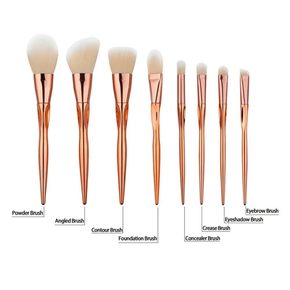 Набор кистей для макияжа из розового золота 8 шт.|brush kit|makeup brush setbrush set |