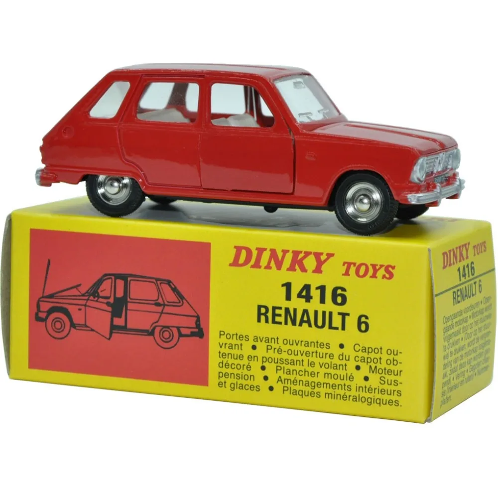 Dinky toys Atlas Miniatures 1416 RENAULT 6 литой под давлением сплав металл высокая симуляция