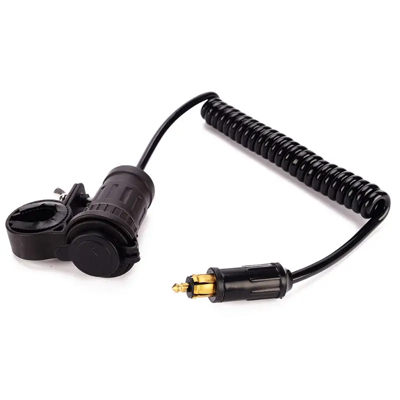 12V 24V Dual USB 2.1A зарядное устройство с светодиодный вольтметр пружинный кабель