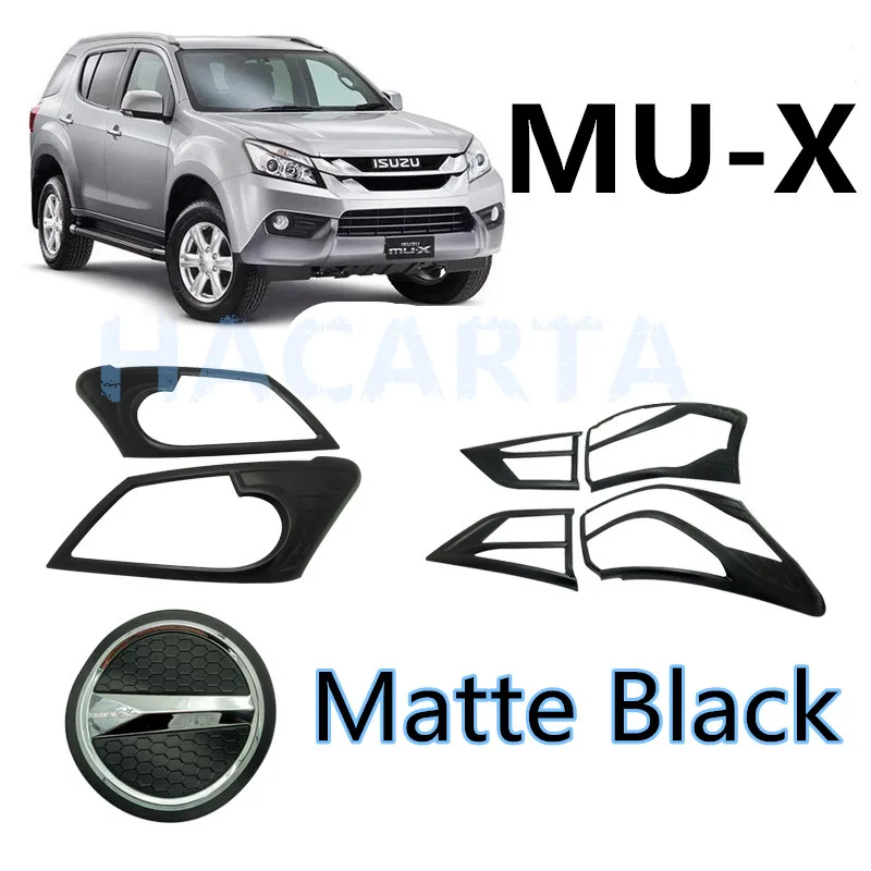 Бесплатная доставка Высококачественная крышка лампы ABS для isuzu mu x light черная масляного бака аксессуары