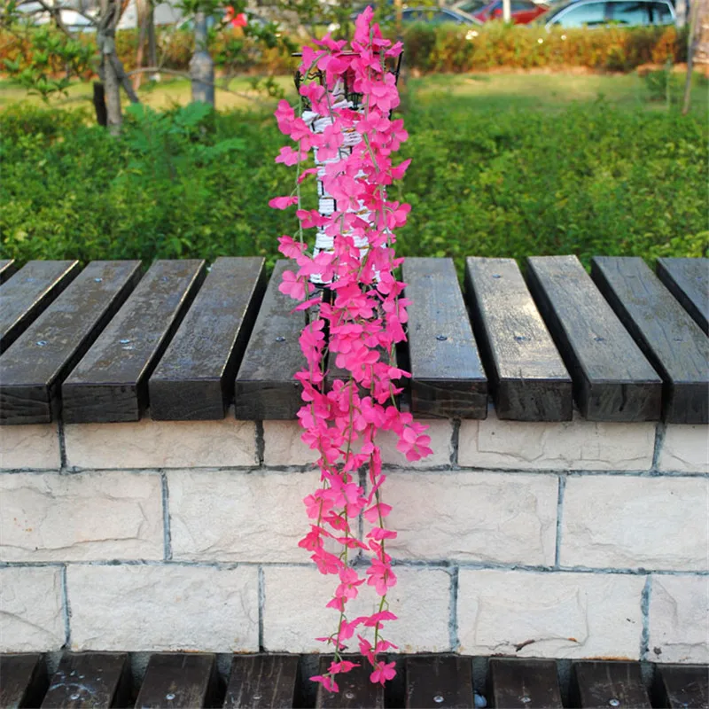 Искусственный шелк цветок лоза искусственный сад Висячие цветочные растения