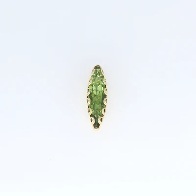 grass green 4x15mm 20 шт./пакет лошадиный глаз Форма стекло с украшением в виде кристаллов на шнуровке коготь стразы с плоской задней стенкой, Золотая база sew On Stone для Diy/Костюмы аксессуары - Цвет: grass green
