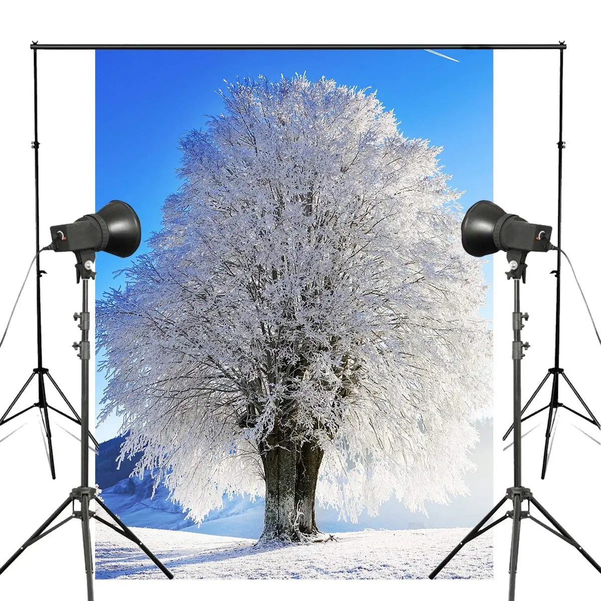 Фон для фотосъемки с изображением идиллического пейзажа зимней стены 150x220 см |