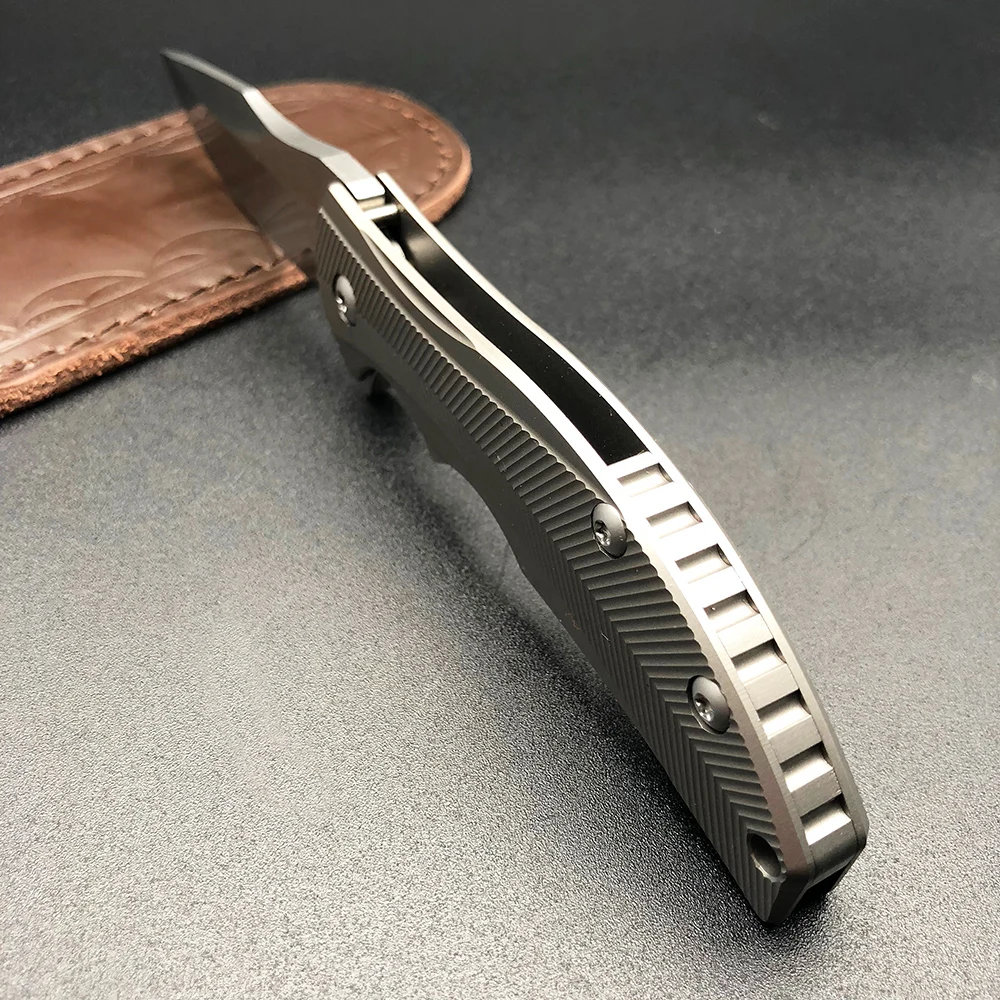 ZZSQ Titanium Handle 0606 CF Tactical Folding Knife CTS-XHP Blade Hunting Camping Survival Knives Outdoor Pocket EDC Tools | Инструменты