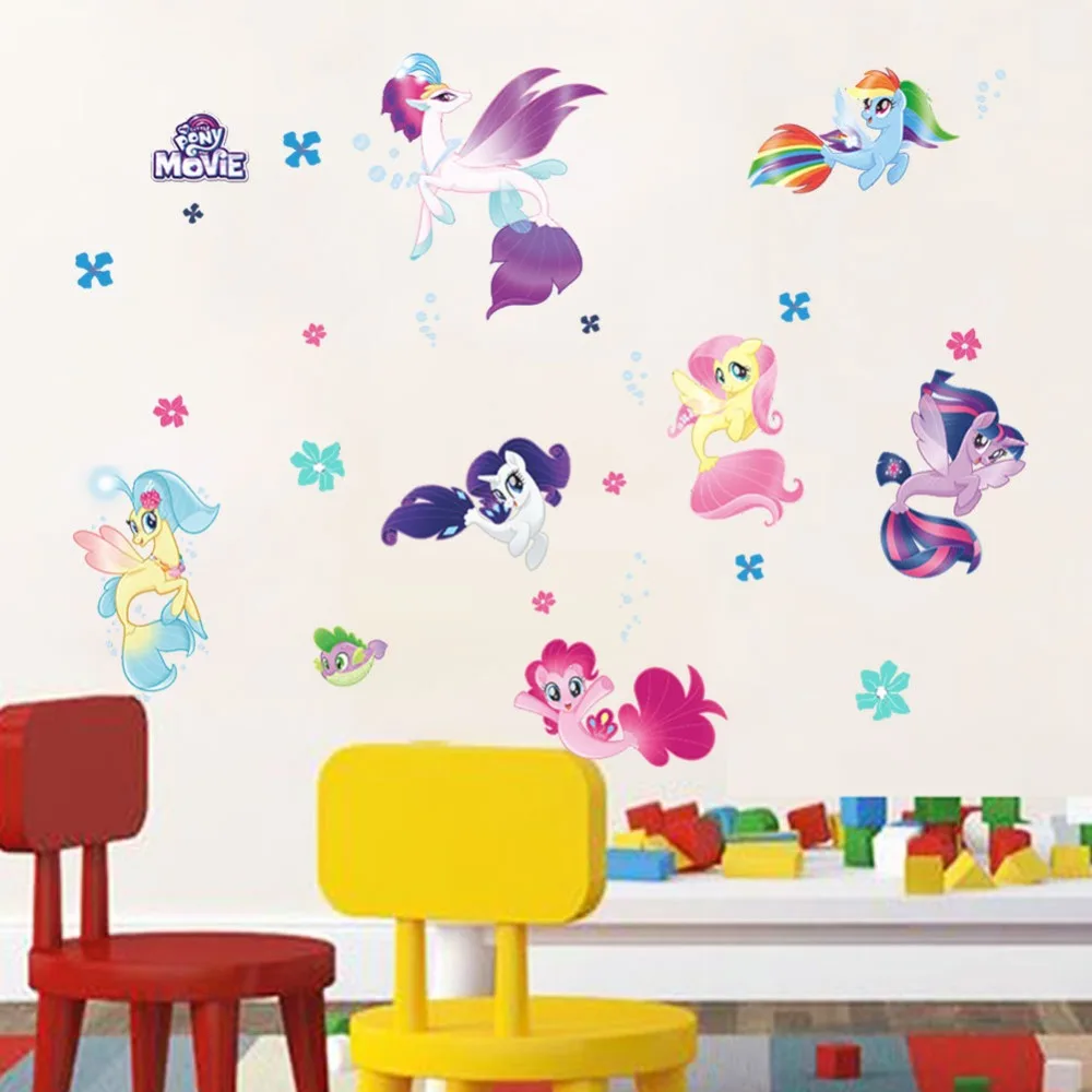 30*60 см Подлинная My Little Pony детская мультяшная наклейка s Детский Сад Дом наклейка на стену игрушки