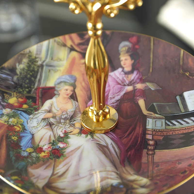 Винтаж императрицы костяной фарфор тройной Decker тарелки фрукты блюда для тортов