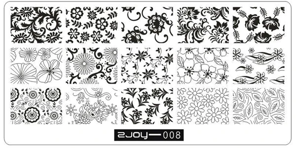 2joy008 1 ШТ. Новое Поступление Konad Дизайн Печать Изображения Пластина Штамповка Ногтей DIY Плиты Изображения Шаблона трафареты - Цвет: 2joy008