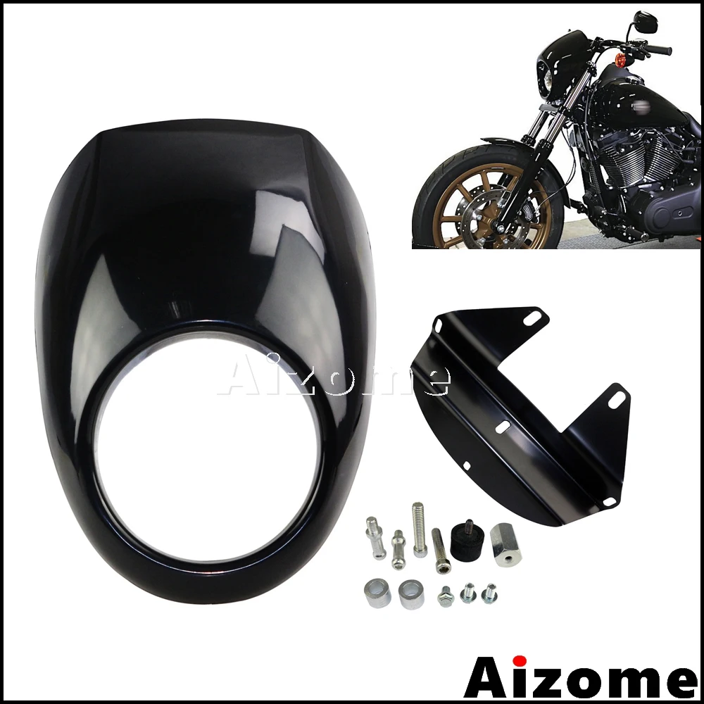 Мотоциклетная маска для фары 5-3/4 дюйма передний хомут Harley Sportster Dyna FXD XL1200 XL883 39 мм