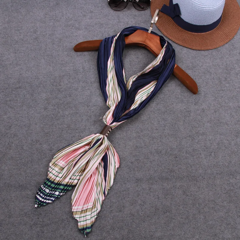 Высокое качество модный складной принт Женская весенне летняя длинная Узкая