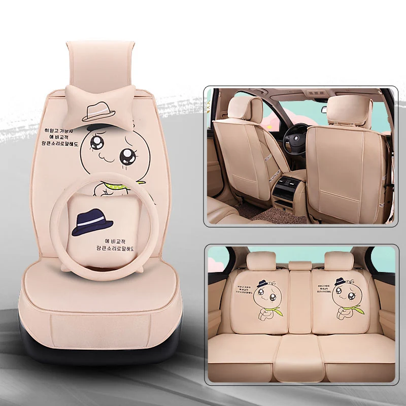 Универсальные льняные чехлы для автомобильных сидений Clio Logan renault sandero fluence Megane