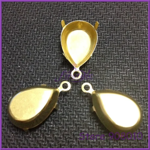 Одна петля каплевидный кулон настройки сырья латунь цвет для Груши Форма капли