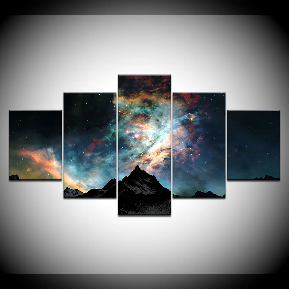 Домашний декор холст HD принты настенные картины 5 шт. набор для рисования гор и