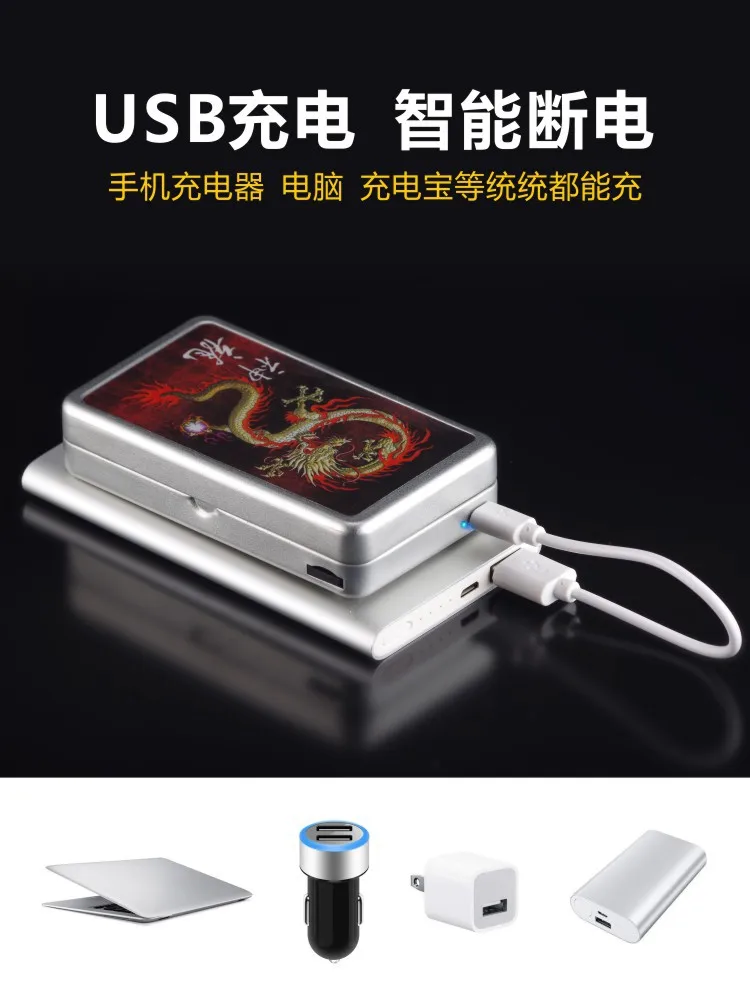 20 зарядных пакетов для сигарет B10 чехол для сигарет с перезаряжаемой зажигалкой тяжелый металлический чехол для сигарет