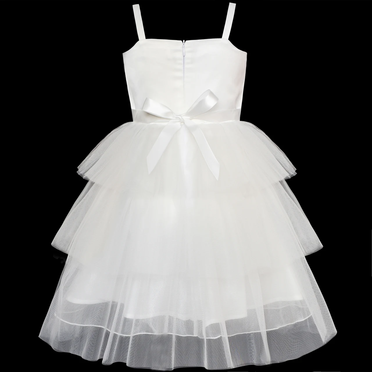 Sunny Fashion платья для девочек Кот Лицо От белого башня рябить На танцах Вечеринка 2020