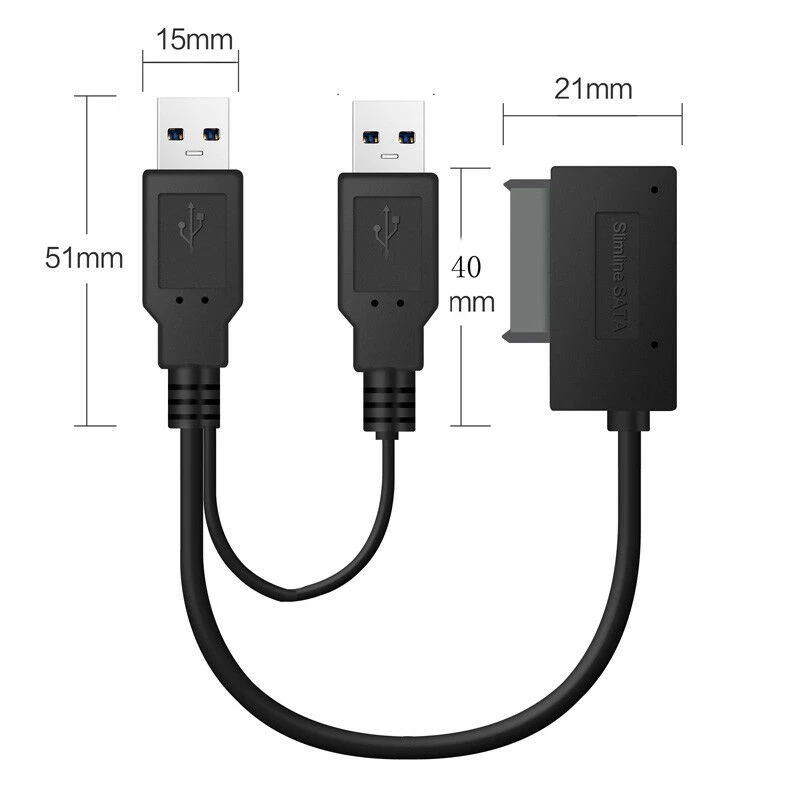 USB 2 0 к 6 + 7 13Pin Slim SATA внешний кабель для ноутбука CD-ROM JR сделки | Компьютеры и офис
