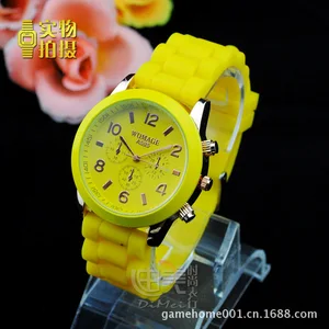 Кварцевые наручные часы унисекс, розовое золото, силиконовые, 6 цветов