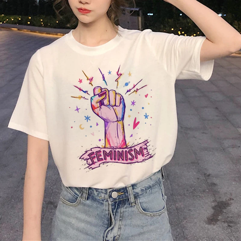 Новые феминистские футболки женские права GRL PWR Harajuku Ullzang футболка для девочек 90s графическая футболка корейский стиль Топ Тройники женские