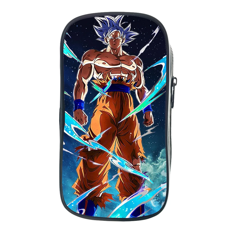 Двухслойный чехол-карандаш Dragon Ball Z Goku для мальчиков и девочек, школьный чехол, сумка для канцелярских принадлежностей, Детская милая сумочка для ручек, подарок для детей