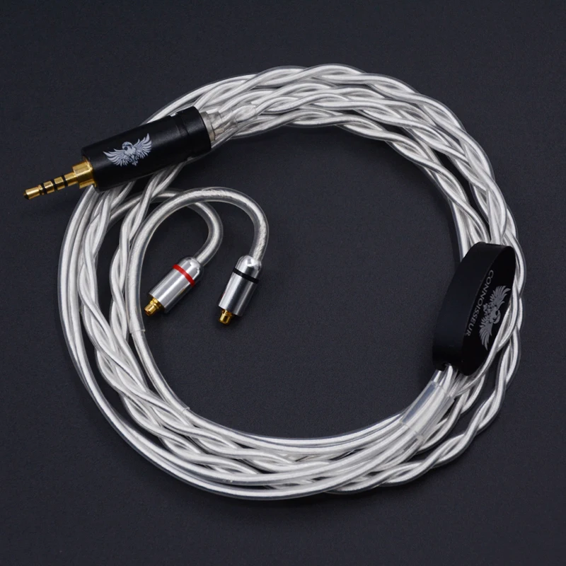 NiceHCK 2 5 мм сбалансированный 4 полюсный разъем кабель из чистой Серебристые
