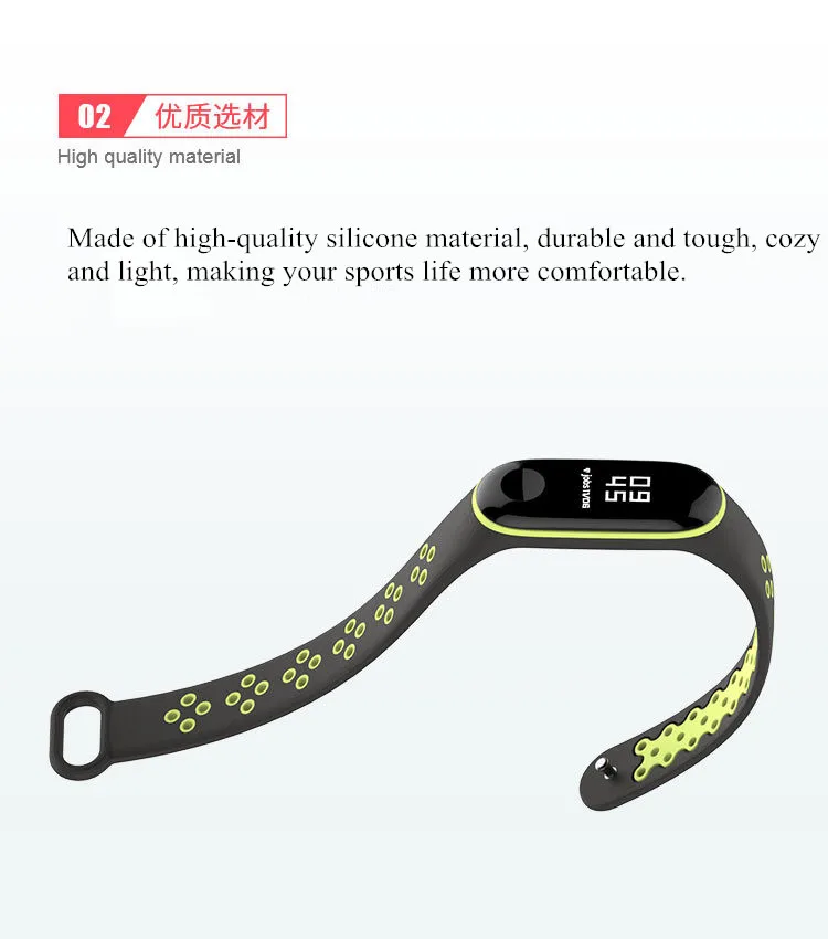 Torntisc спортивный ремешок для Xiaomi mi Band 3 Браслет Водонепроницаемый силиконовый двойной цвет сменный ремешок умные аксессуары для mi Band 3