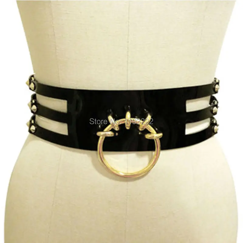 Ручная работа 100% в стиле панк-рок трехрядный клетчатый O-образный кожаный золотой