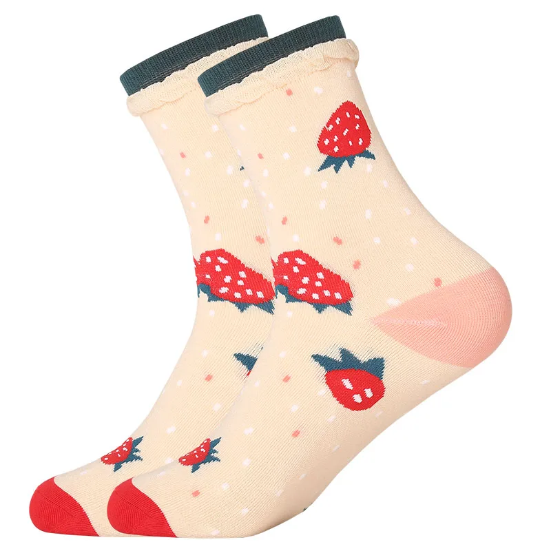 LETSBUY/женские короткие носки с животными из мультфильмов; носки до щиколотки с рисунком кота, собаки и фруктов для девушек; Повседневное платье - Цвет: 1590C