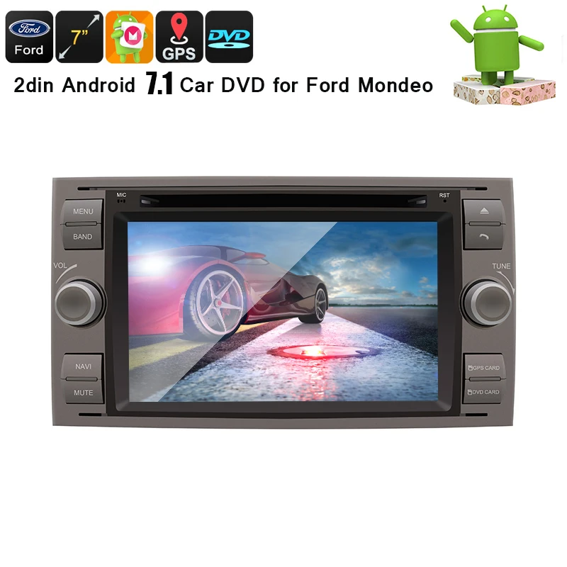Android 7 1 четырехъядерный RAM 2G/1G автомобильный DVD GPS Радио стерео для Ford Mondeo S max Focus C MAX