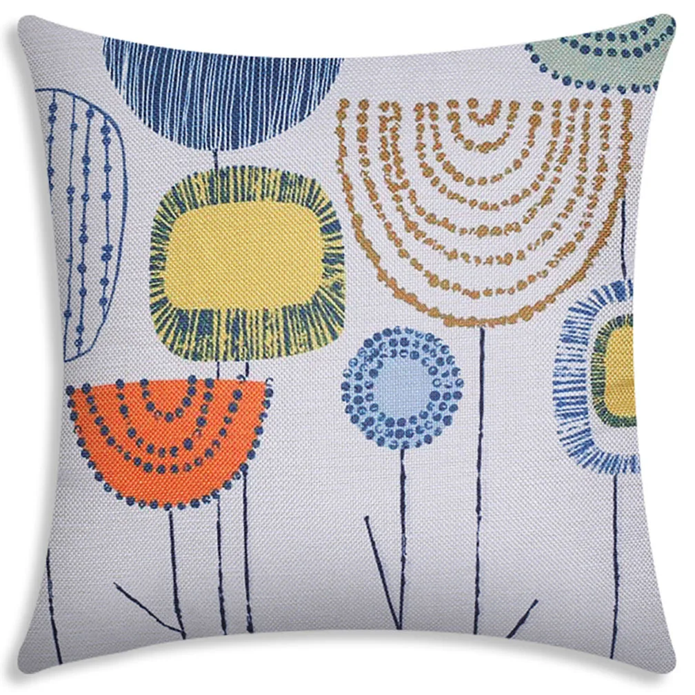 Украшение простой рисунок чехол для подушки с принтом из хлопка и льна подушка