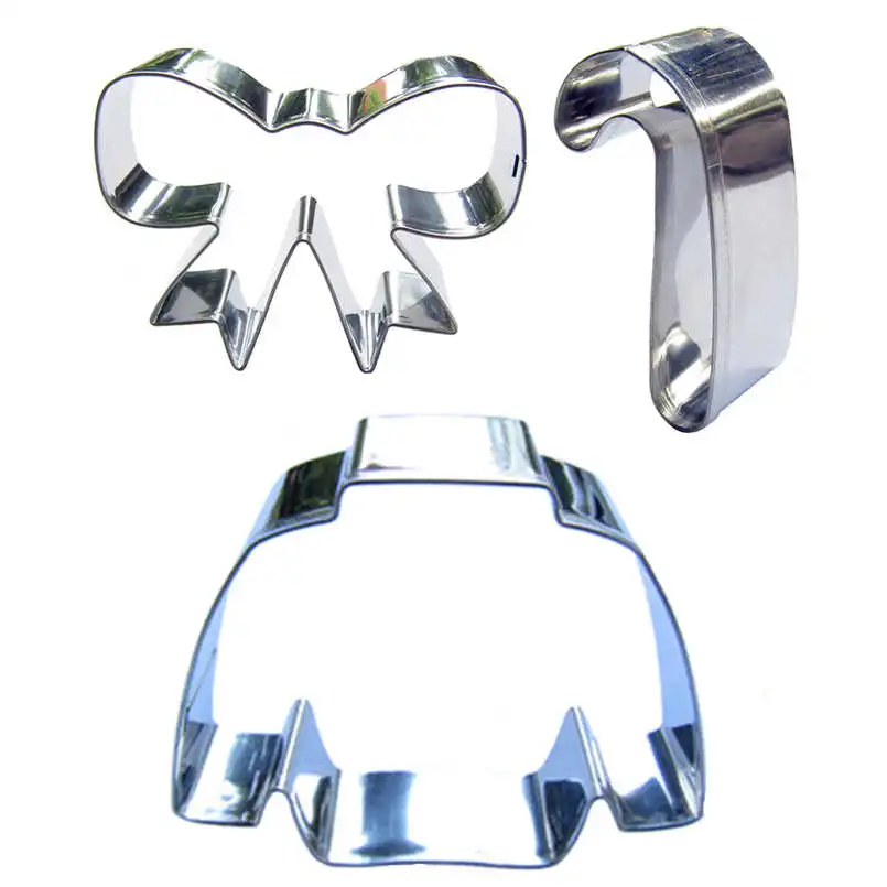 Bow ties Crutches Long Sleeve T-shirts shaped 3 piece biscuit cutting molds baking tools cake decorating soft candy tools. | Дом и сад