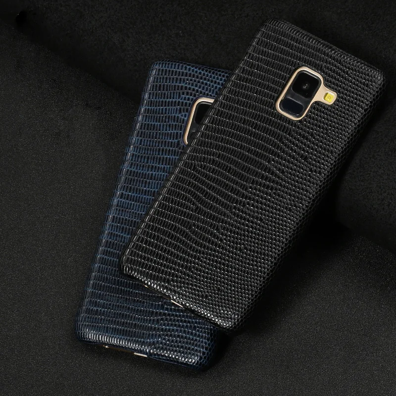 Чехол для телефона из натуральной кожи для Samsung A7 A8 A9 чехол с текстурой ящерицы мягкий полузакрытый чехол S6 S7 S8 Note4 5 8.