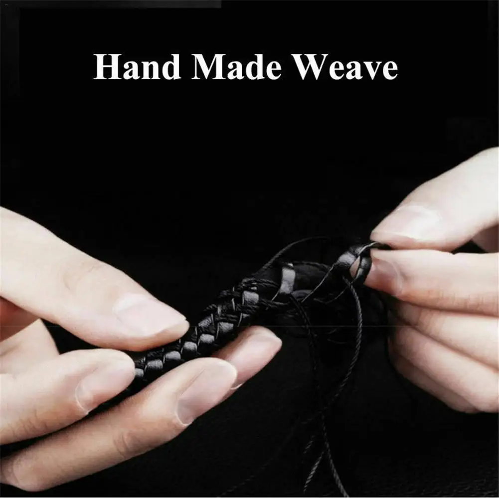 Брелок для автомобильного стайлинга Кожаный Плетеный автомобильный брелок с