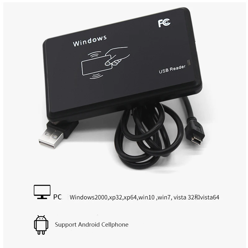 R20C 13 56 МГц большой радиус действия USB интерфейс Настольный RFID считыватель nfc карт