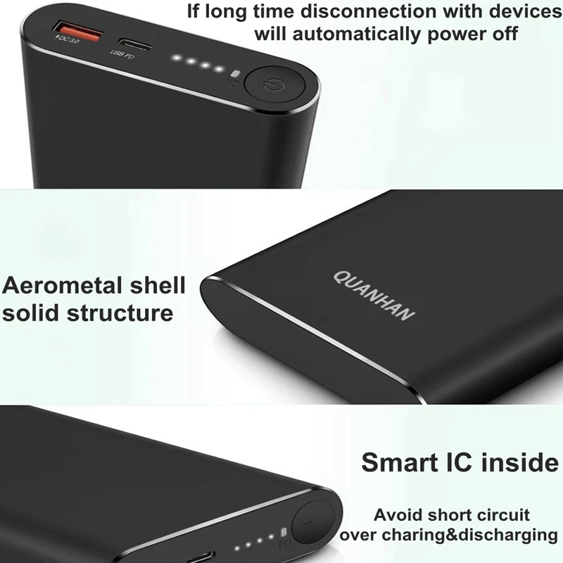 Мощность Bank 20000 mah QC 3 0 PD 45 W 60 для Macbook Pro Тетрадь samsung S9 iPhone XS Xiaomi внешний аккумулятор