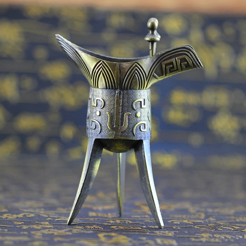 Китайская антикварная Архаическая чашка для вина Декор коллекционное